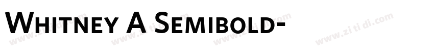 Whitney A Semibold字体转换